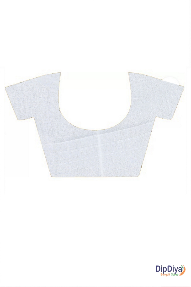 White Pure Cotton Parag Embroidery Handloom saree (210)